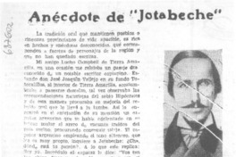 Anécdota de "Jotabeche"