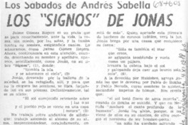 Los "Signos" de Jonás