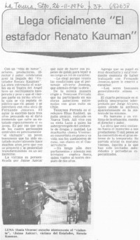 Llega oficialmente "El estafador Renato Kauman".