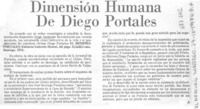 Dimensión humana de Diego Portales.