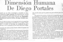 Dimensión humana de Diego Portales.