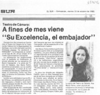 A fines de mes viene "Su excelencia, el embajador".