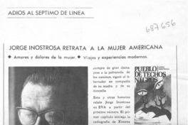 Jorge Inostrosa retrata a la mujer americana.