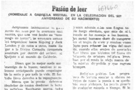 Pasión de leer.