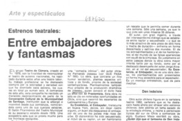 Entre emabajadores y fantasmas