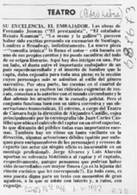 Su excelencia, el embajador