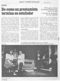 De cómo un prestamista termina en estafador : [entrevista]