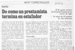 De cómo un prestamista termina en estafador : [entrevista]
