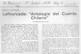 Lafourcade: "Antología del cuento chileno"
