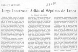 Jorge Inostrosa: Adiós al séptimo de línea