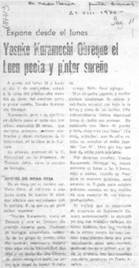 Yosuke Kuramochi Obreque el buen poeta y pintor sureño.