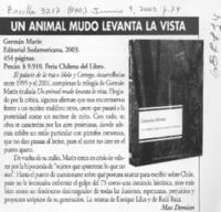 Un animal mudo levanta la vista