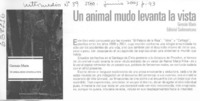 Un animal mudo levanta la vista.
