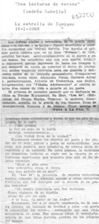 Dos lecturas de verano.