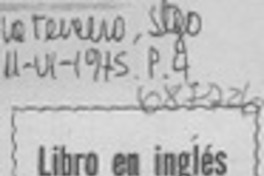 Libro en inglés sobre gobierno marxista de UP.