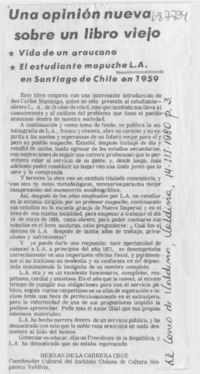 Una opinión nueva sobre un libro viejo