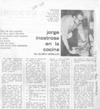 Jorge Inostrosa en la cocina