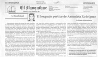 El lenguaje poético de Antonieta Rodríguez