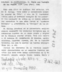 Hacia una teología de los pobres