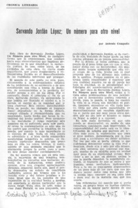 Servando Jordán López: Un número para otro nivel