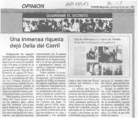 Una inmensa riqueza dejó Delia del Carril.