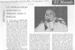 Cumpleaños emotivo profundo y feliz.