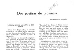 Dos poetisas de provincia
