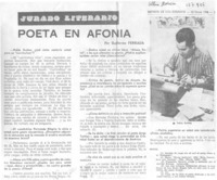 Poeta en afonía : [entrevista]