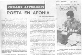Poeta en afonía : [entrevista]