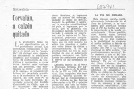 Corvalán, a calzón quitado : [entrevista]