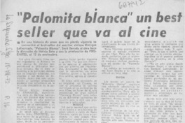 Palomita blanca" un best seller que va al cine.