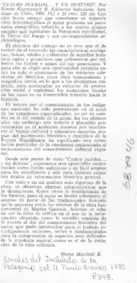 Cuatro pueblos -- y un destino"