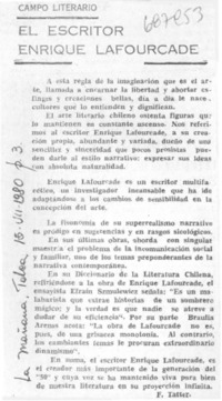 El escritor Enrique Lafourcade.