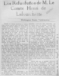 Los refunfuños de M. Le Comte Henri de Lafourchette