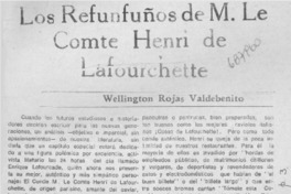 Los refunfuños de M. Le Comte Henri de Lafourchette