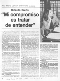 "Mi compromiso es tratar de entender" : [entrevista]