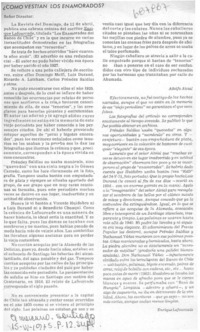 Cómo vestían los enamorados?