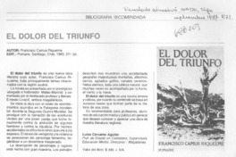 El dolor del triunfo.