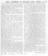 Luisa Casanueva de Schlager (Luisa Kneer)