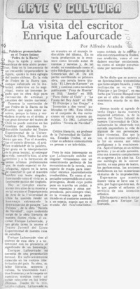 La visita del escritor Enrique Lafourcade