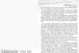 Armando Calvo viene a presentar "El prestamista".