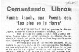 Emma Jauch, una poesía con "Los pies en la tierra"