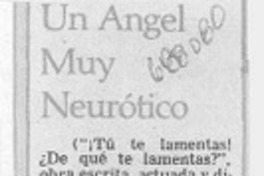 Un ángel muy neurótico.