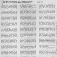 Su excelencia, el embajador"