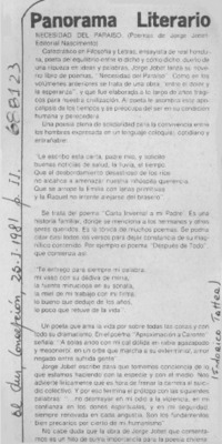 Necesidad del paraíso