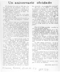 Un aniversario olvidado