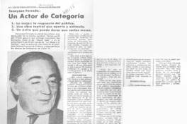 Un actor de categoría : [entrevista]