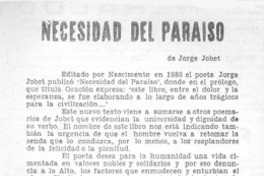 Necesidad del paraíso