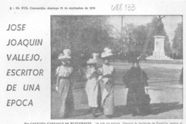 José Joaquín Vallejo, escritor de una época