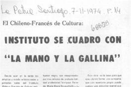 Instituto se cuadró con "La mano y la gallina".